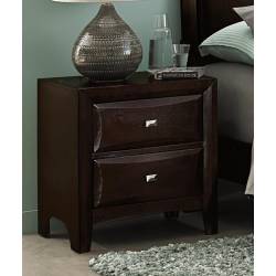 Summerlin Upholstered Panel Night Stand - Espresso